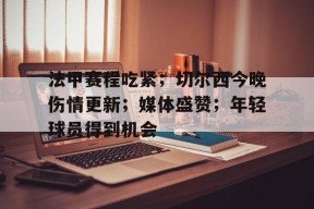 关于法甲赛程吃紧；切尔西今晚伤情更新；媒体盛赞；年轻球员得到机会的信息-爱游戏